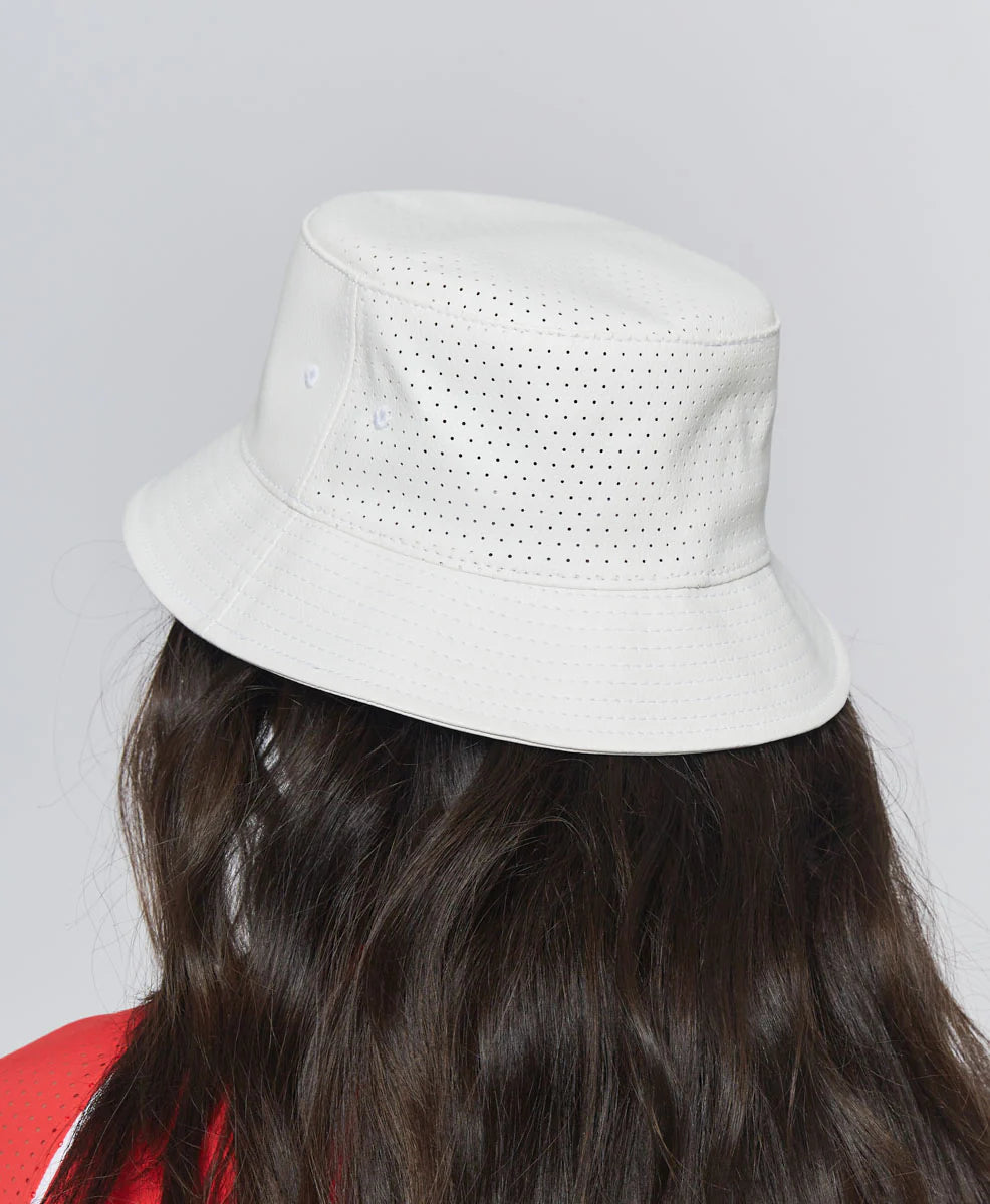PERFORATED VEGAN LEATHER BUCKET HAT