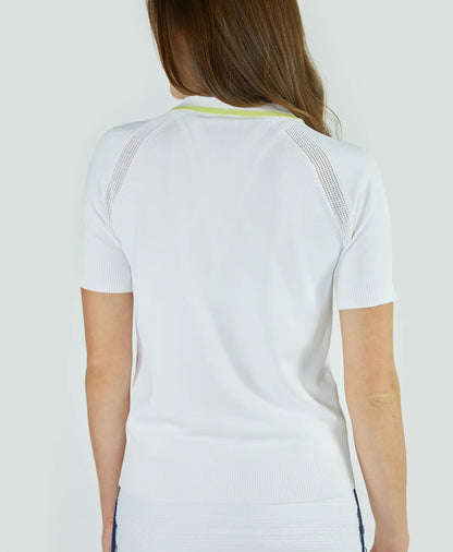 ZIP FRONT KNIT POLO