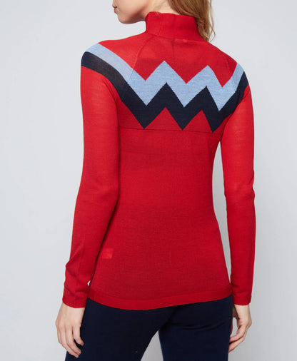 CHEVRON MOCK NECK SWEATER