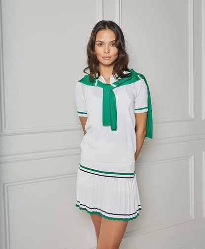 KNIFE PLEAT KNIT SKIRT