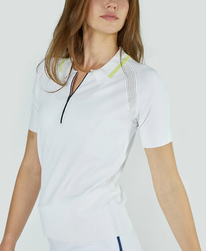 ZIP FRONT KNIT POLO