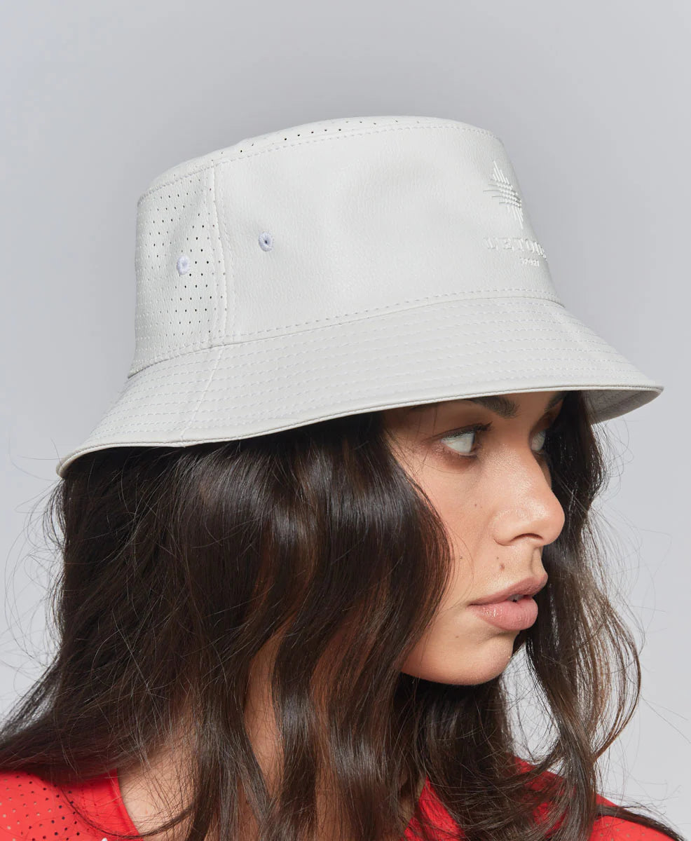 PERFORATED VEGAN LEATHER BUCKET HAT