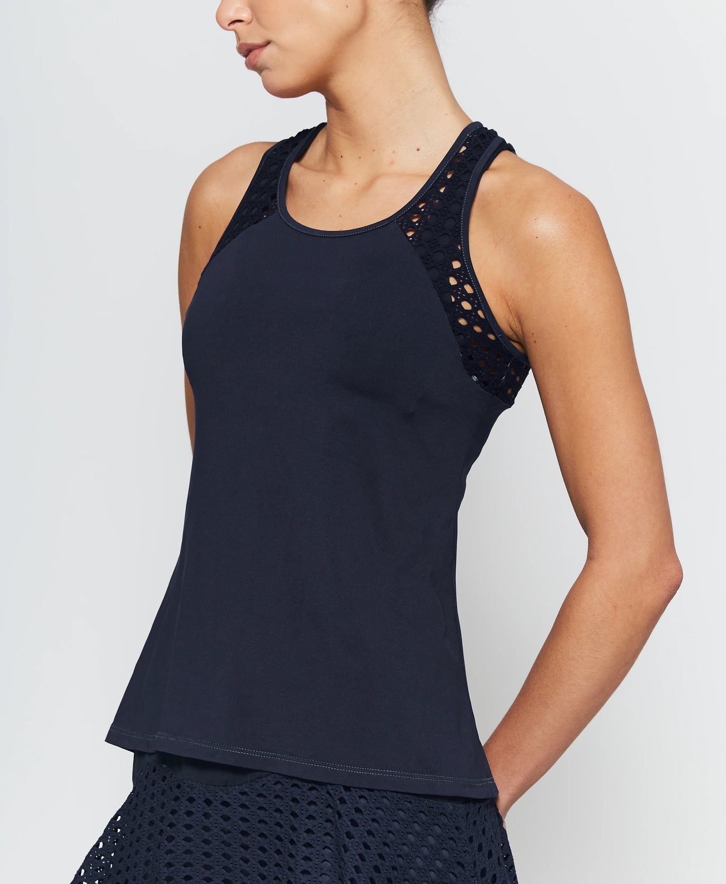 POINTELLE TRIM TANK SHORT
