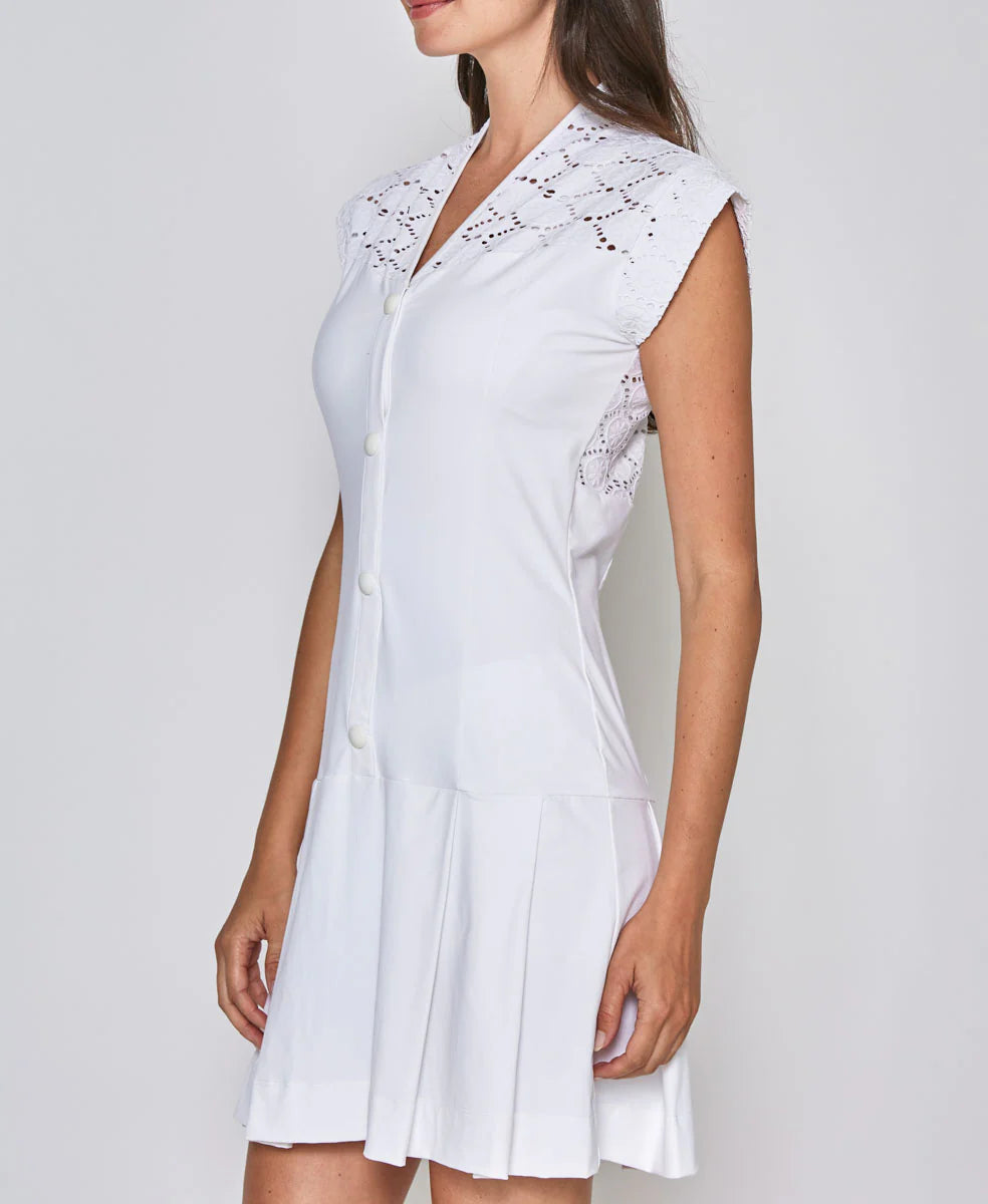 CAP SLEEVE LACE DRESS